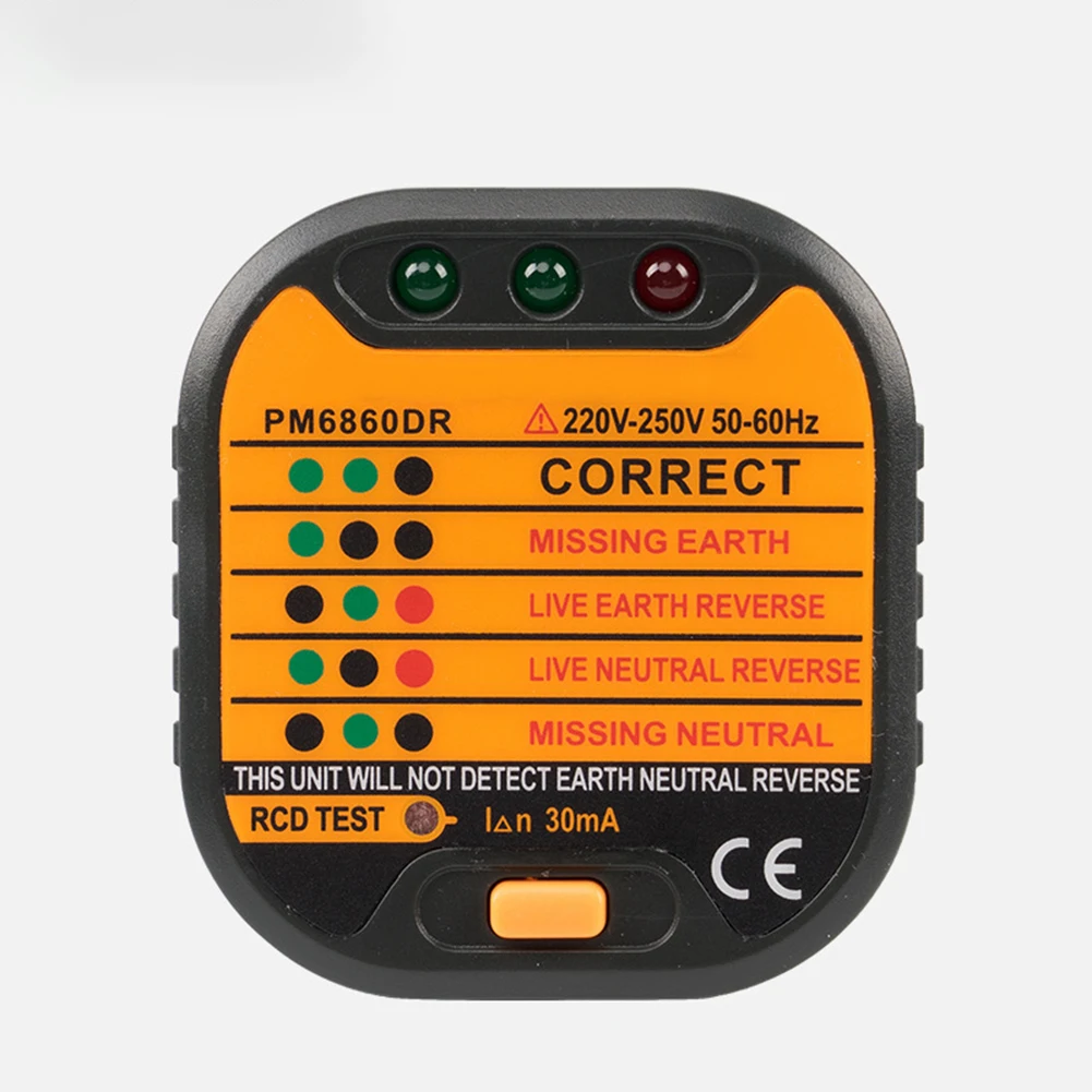 

CATII V Circuit Polarity CATII V Circuit Polarity Voltage Outlet Socket Tester Detector Plug Breaker GroundSwitch