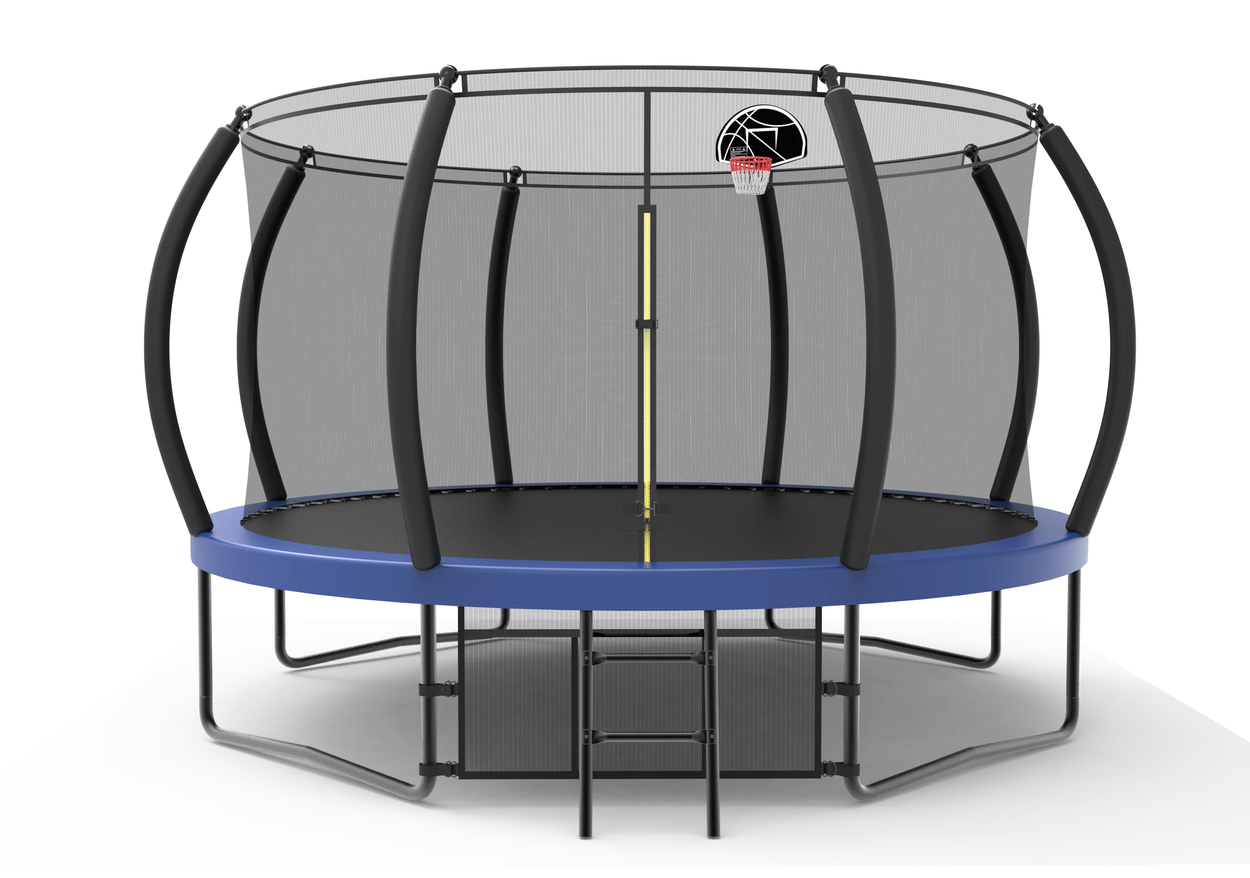 

New 14FT Trampolines blue Round Trampoline with Safety Enclosure Net & Ladder, Spring Cover Padding