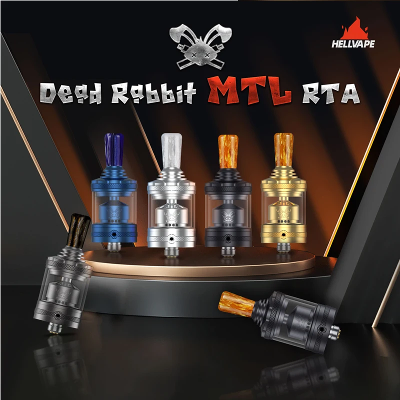 ถังบุหรี่ไฟฟ้าแบบคอยล์เดี่ยวขนาด2มล./4มล. ถังไอน้ำบุหรี่ไฟฟ้าแบบก้าน510จาก hellvape แบบกระต่ายตายแล้ว MTL RTA