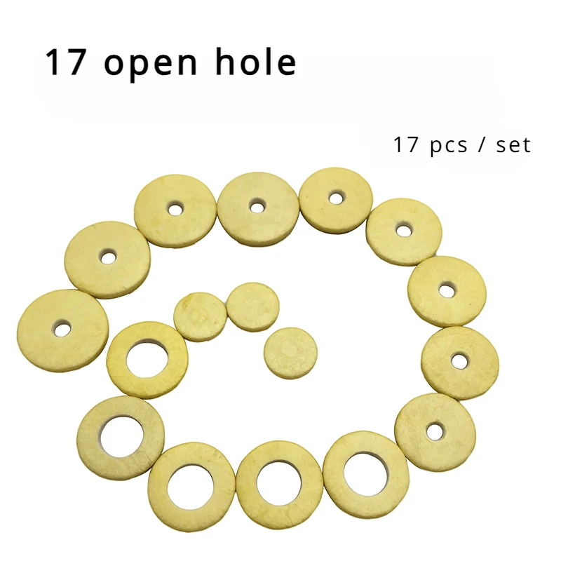 1 set 16 17 Hole C Key Open Hole Flute Casings Pads Flute Button Pad Sound Hole Sealing Gasket Flute Casing Button Mat