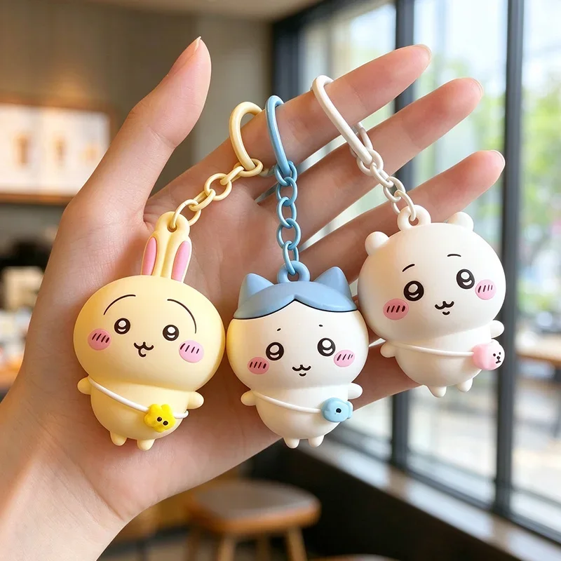  New Chiikawa Usagi Hachiware Keychain Cute Couple Bag Charm Car Keyring & Backpack Pendant Bag Charm Fans Gift키체인