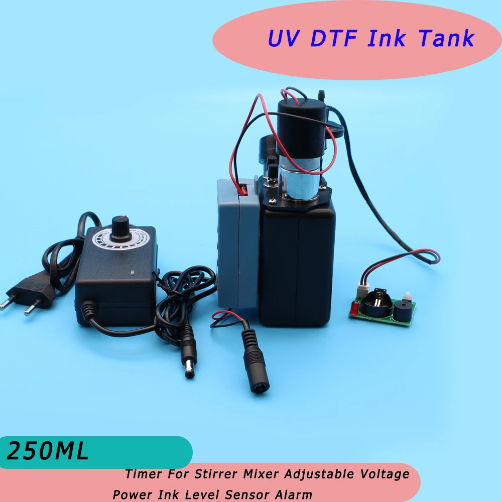 

UV White Paint Mixer White Ink tank Ink Level Sensor Alarm For UV LED Ink Printer Tank Stirrer Adjustable Voltage Power