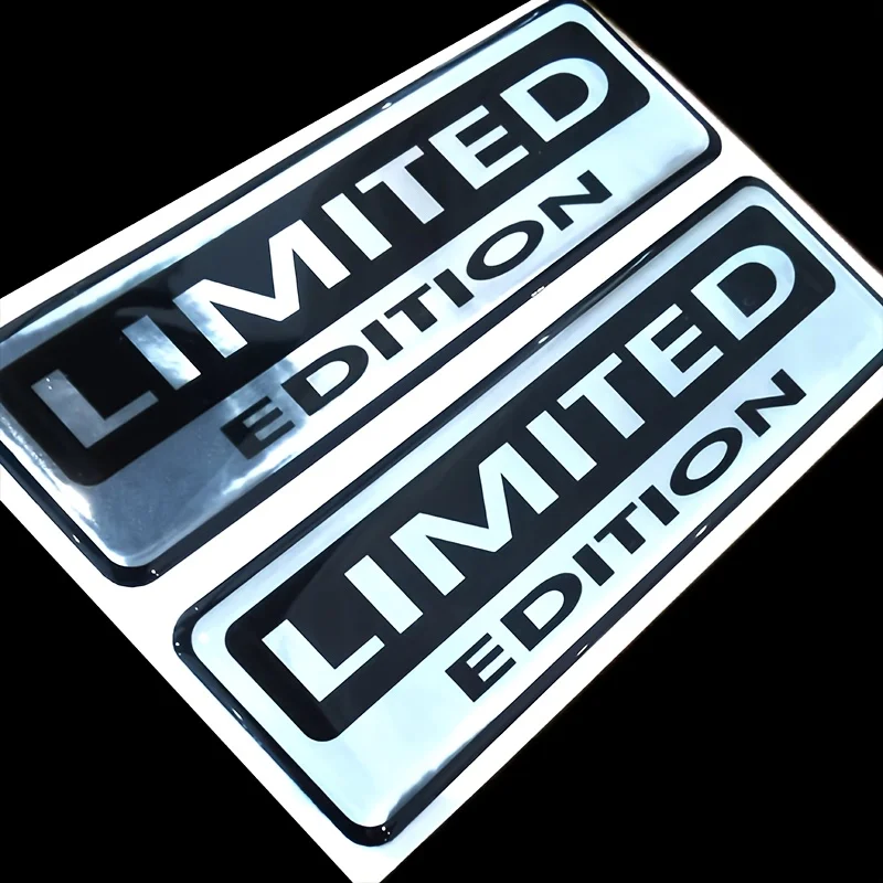 2PCS Limited Edition Emblem 3D Badges Decal Sticker Auto Racing Sport Emblem for Rear Trunk Side Fender Car Motorcycle