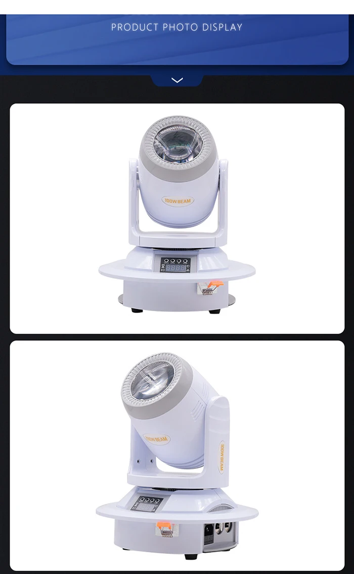 NEUE 100W LED Muster Strobe Strahl Wirkung Moving Head Licht DMX512 Musik Steuerung DJ Bühne Disco Prom Party Dance floor Bar Club – Detail 1