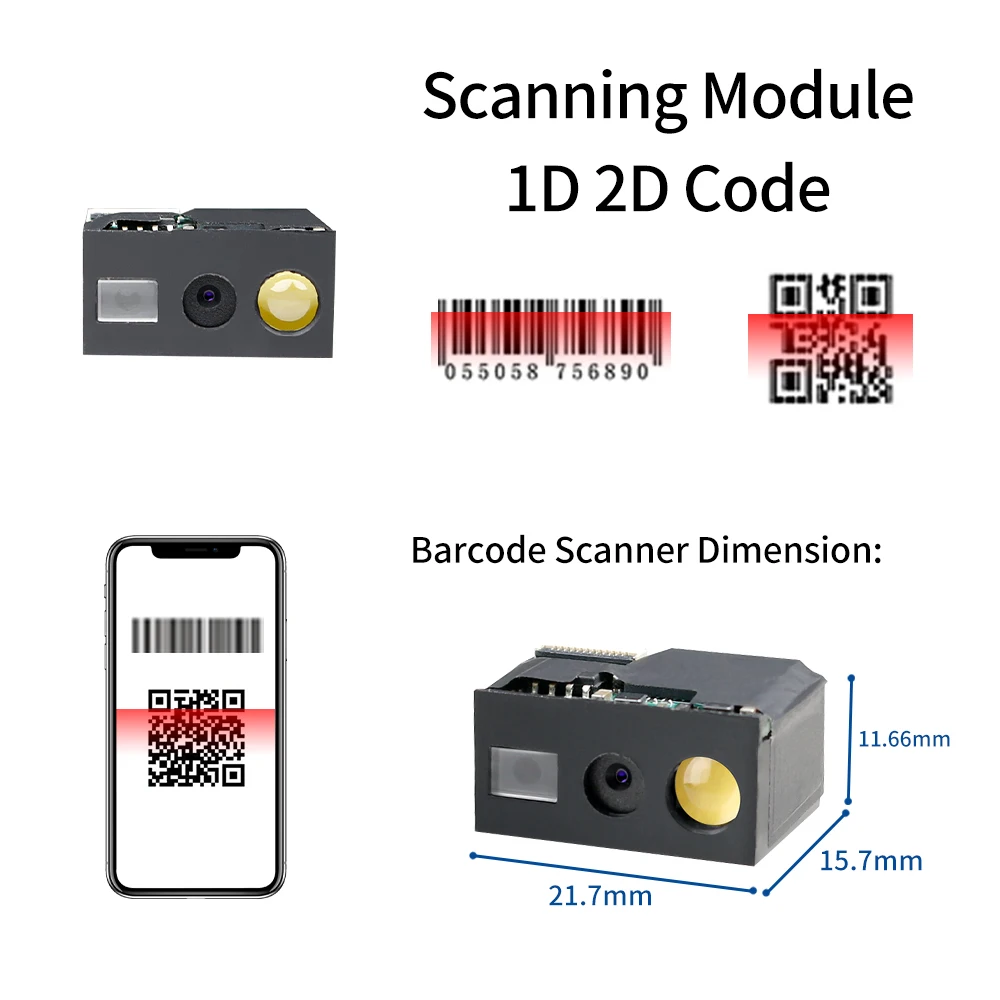 1 Million Pixel High Performance Embedded Barcode Scanner Engine Module with Compact Small Size
