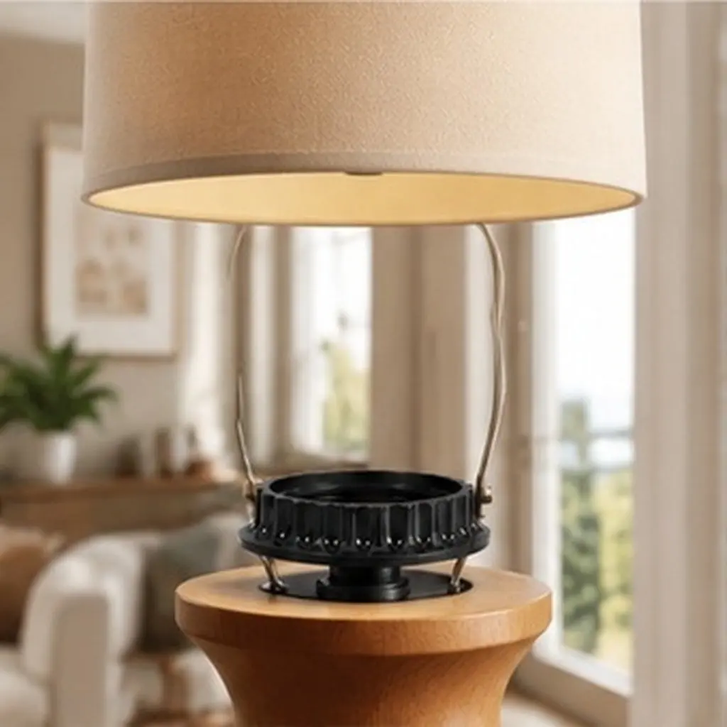 4Pcs Black Lamp Shade Rings E27 E26 Removable Lamp Holder Rings Replacement for Ceiling Floor Table Lamps Lampshade Frames