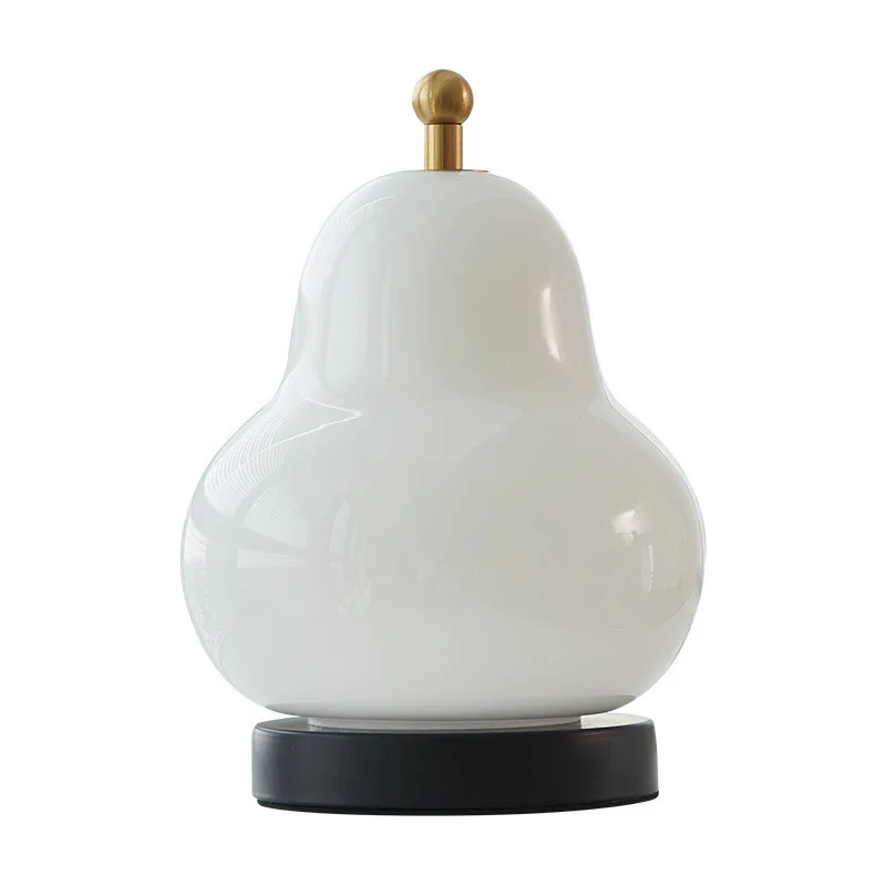 

French cream pear desk lamp bedroom bedside simple living room charging portable high-end atmosphere decorative night light