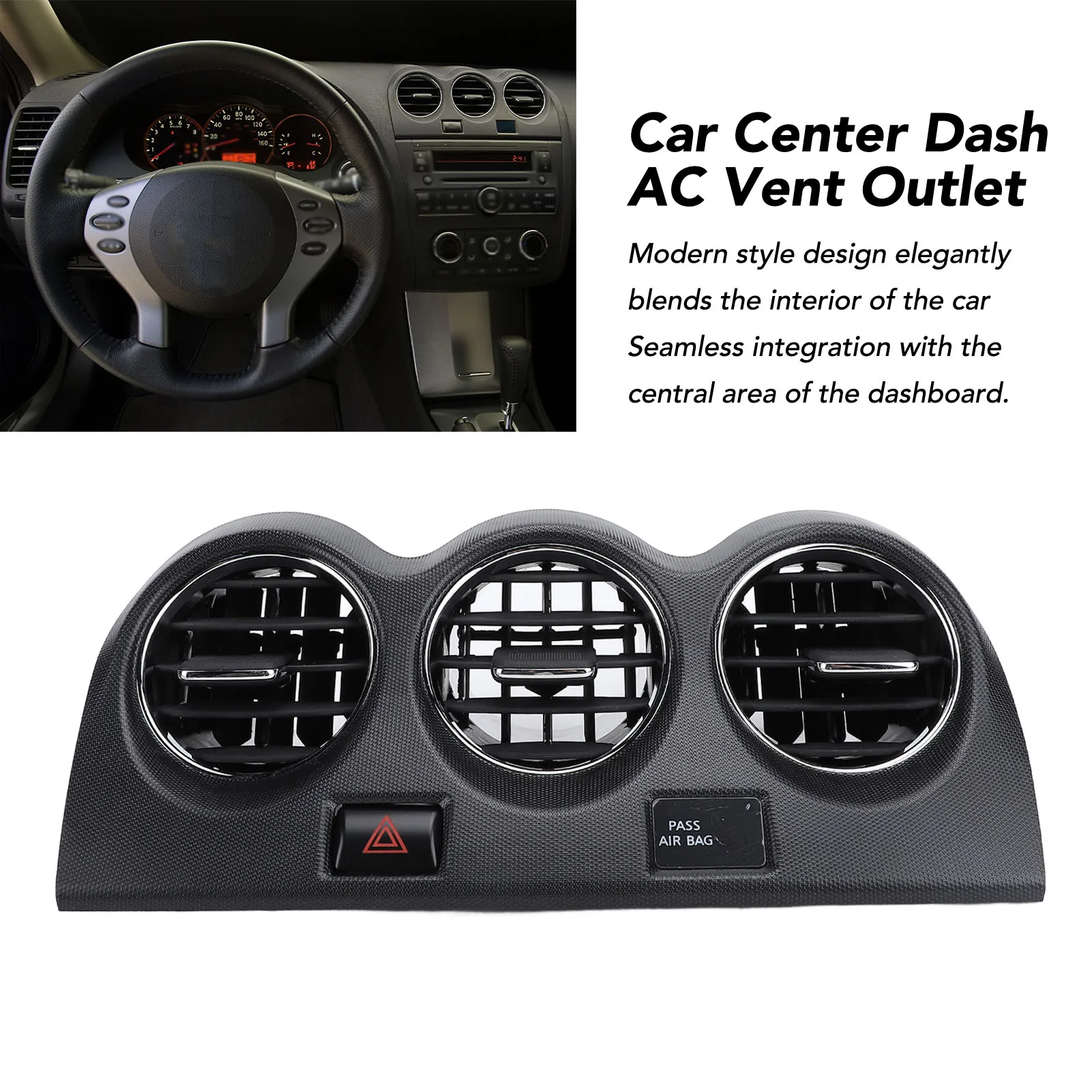 

Center Dash AC Outlet Air Vent Panel with Emergency Switch E771 5111E100 for Nissan Altima 2007-2012 Fourth generation
