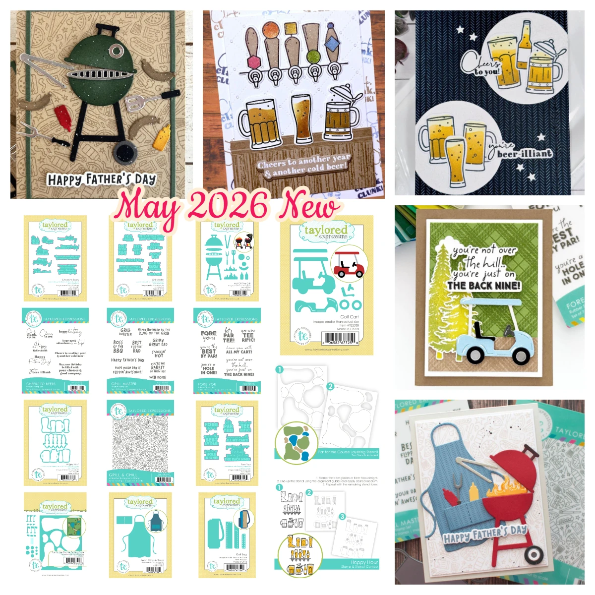 May 2026 New Hot off the Grill Die Set Metal Cutting Dies and Stamps and Stencils Scrapbooking Diary Template DIY Greet Card