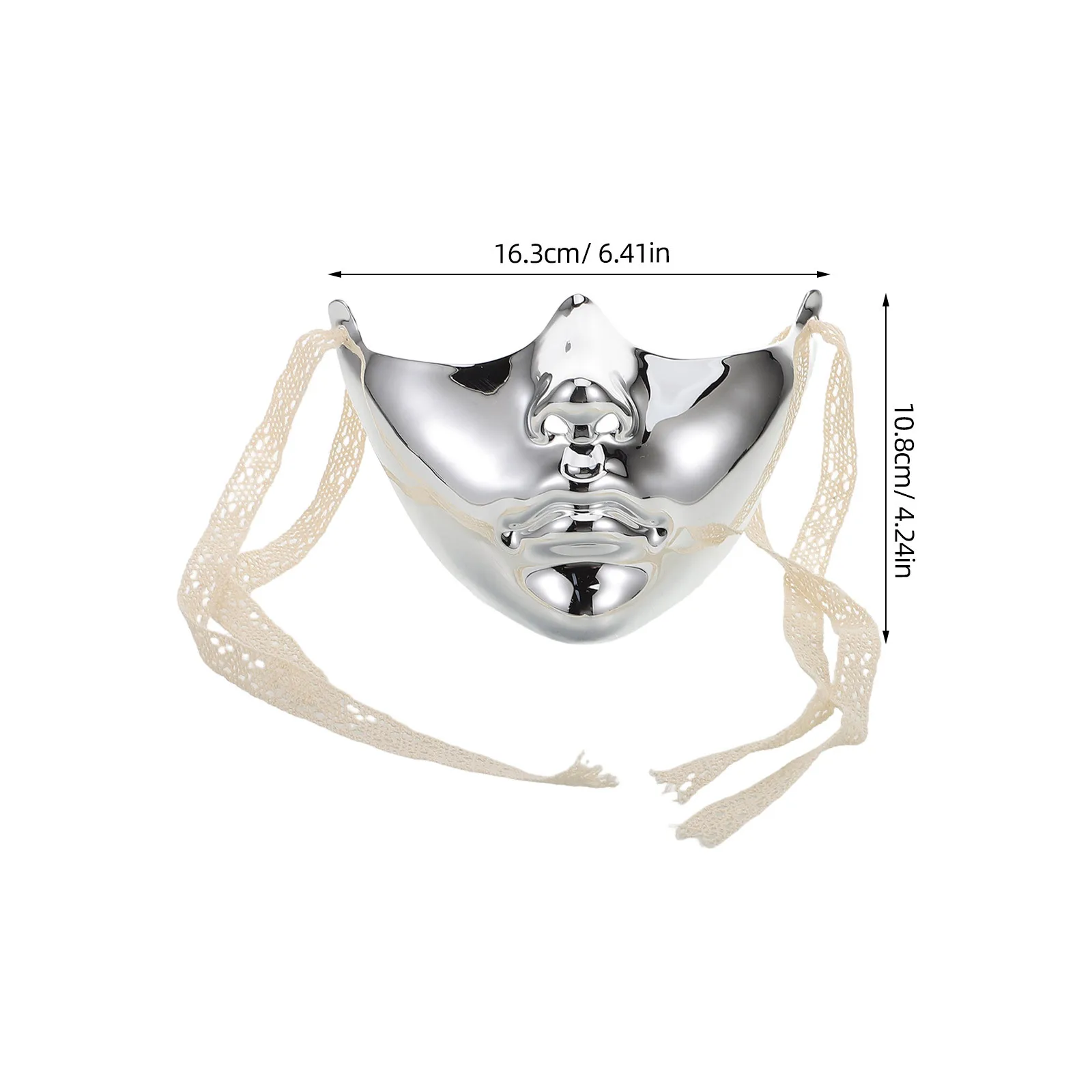 Mechanische Punk Onregelmatige Plastic Half Gezichtsmasker Halloween Cosplay Kostuum Accessoires voor Mannen Vrouwen Festival Party