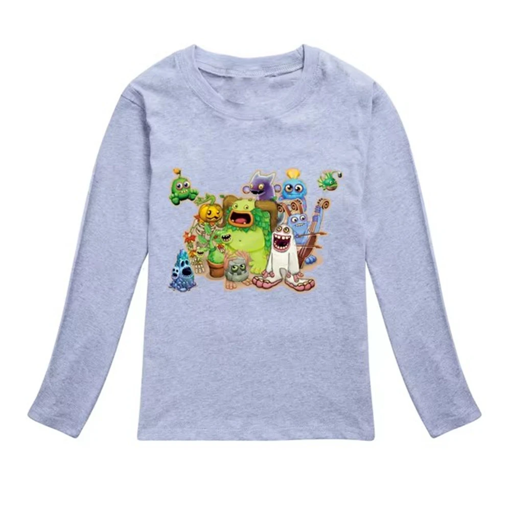 My Singing Monsters Kids Spring Summer T-shirt Teenage Girls Clothing Cotton Boys Tshirt Boutique Children Tees O-Neck Tops