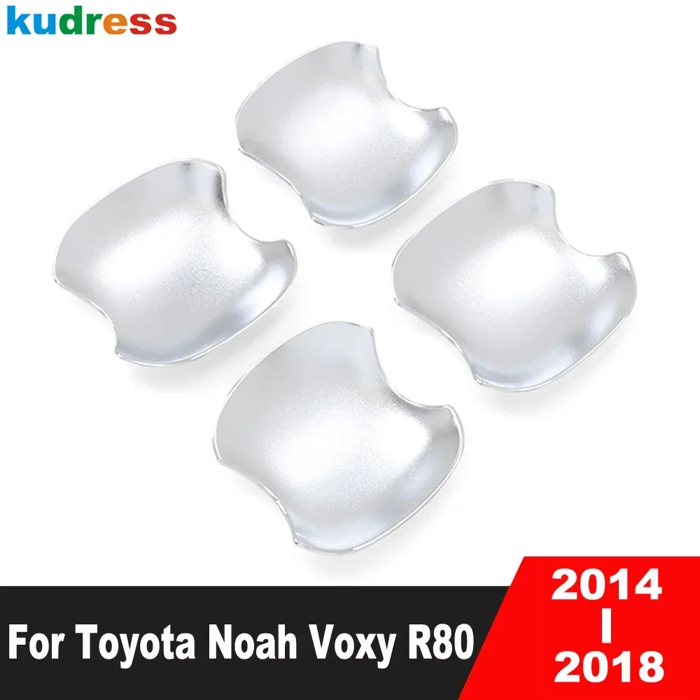 

Side Door Handle Cup Bowl Cover Trim For Toyota Noah Voxy R80 2014 2015 2016 2017 2018 Chrome Car Molding Garnish Accessories