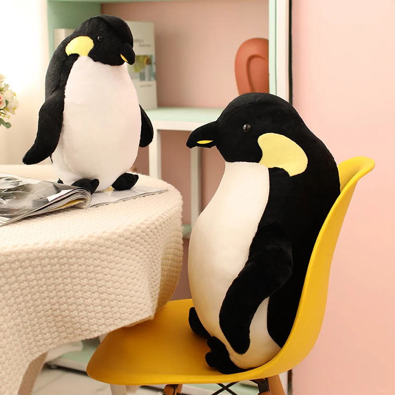 40-60cm bonito pinguim gordo brinquedo de pelúcia animal de pelúcia vida real pinguins boneca família fuzzy pequeno plushie para crianças presente de natal