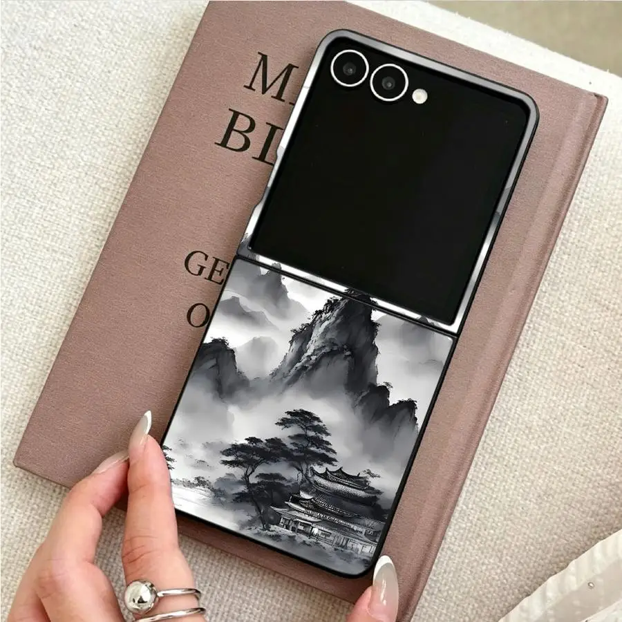 Case for Samsung Galaxy Z Flip 7 6 5 4 3 Flip3 Flip7 FE Flip6 Flip5 Flip4 Back Phone Cover Funda Mountain Art view 6