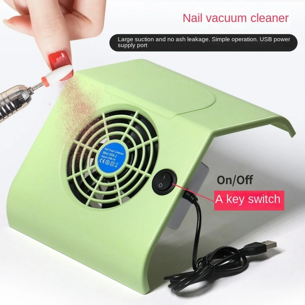 

Strong Power Nail art Dust Collector Low Noise USB Nail Vacuum Cleaner Extractor 40W Manicure Dust Extractor for Nail Art Salon