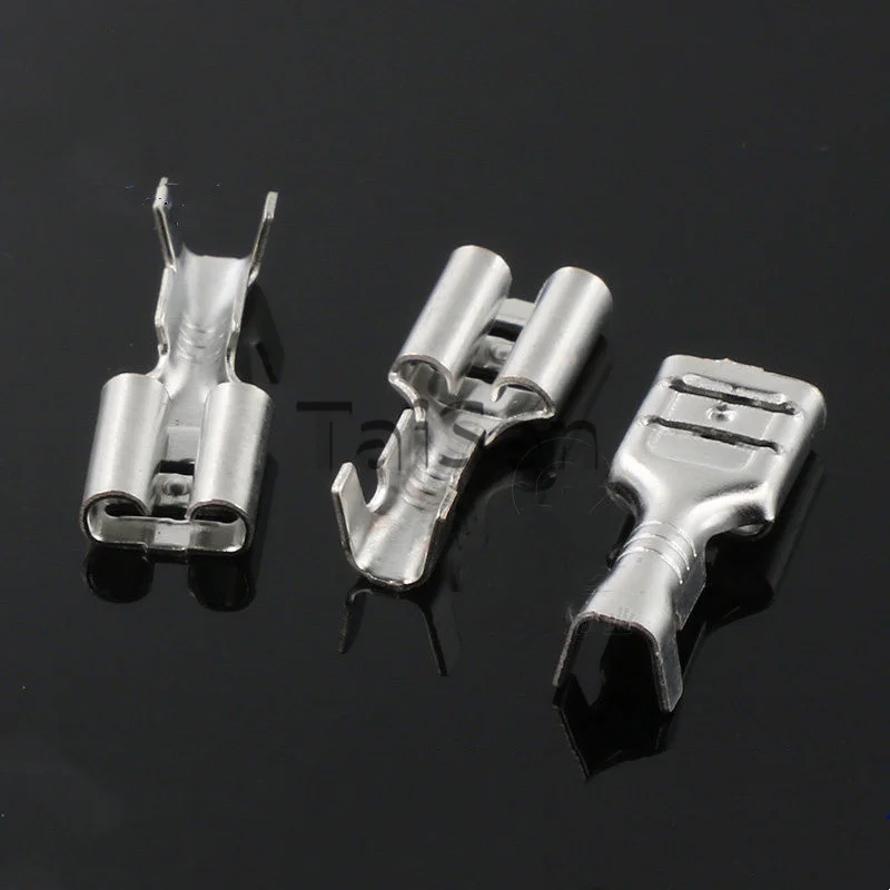 100Sets Plug-in Crimp Terminal Insulating Sleeve, Boat Switch Female Receptacle 2.8/4.8/6.3mm