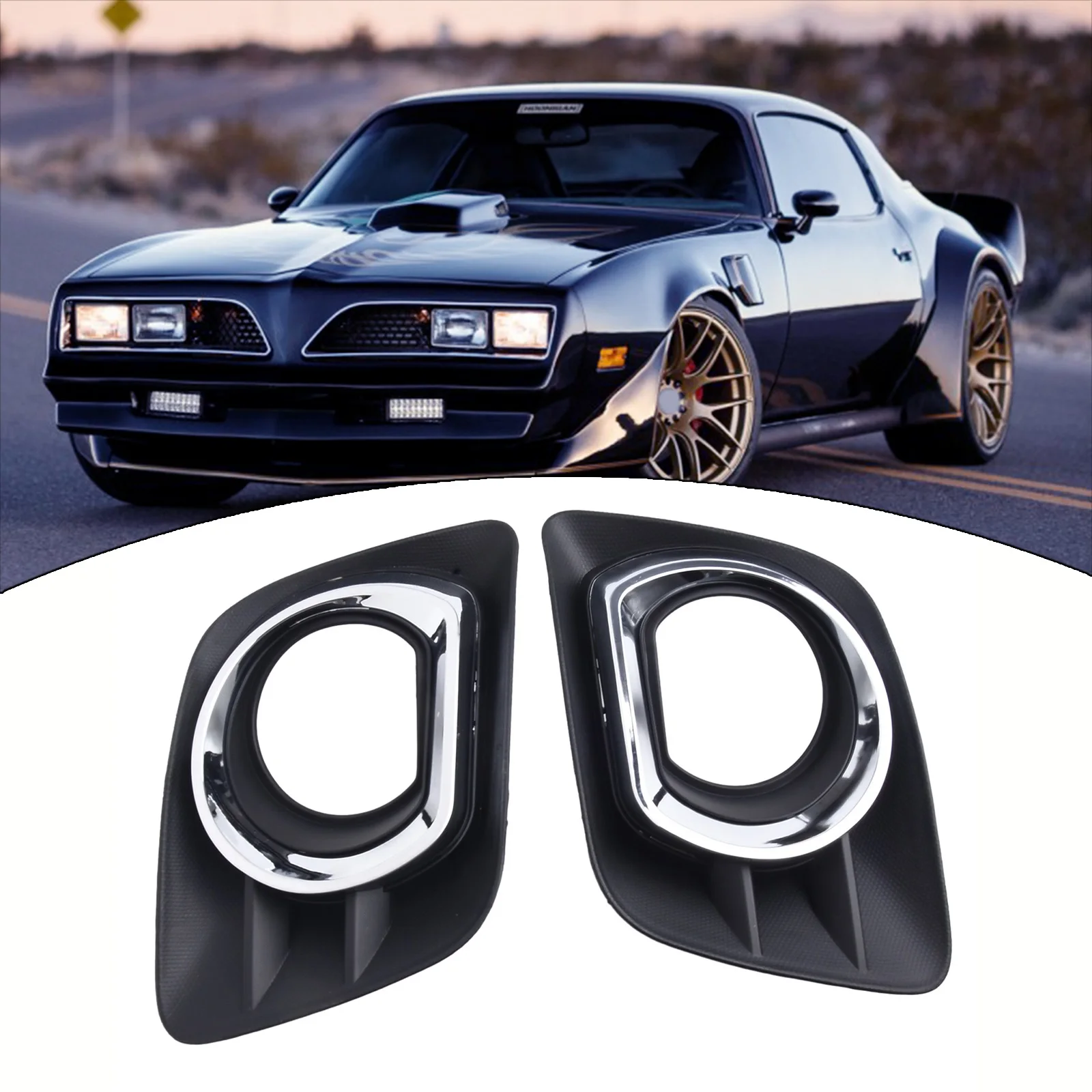 

Новая практичная и удобная прямая замена крышки противотуманных фар Крышка противотуманных фар ABS черный и серебристый прямая замена