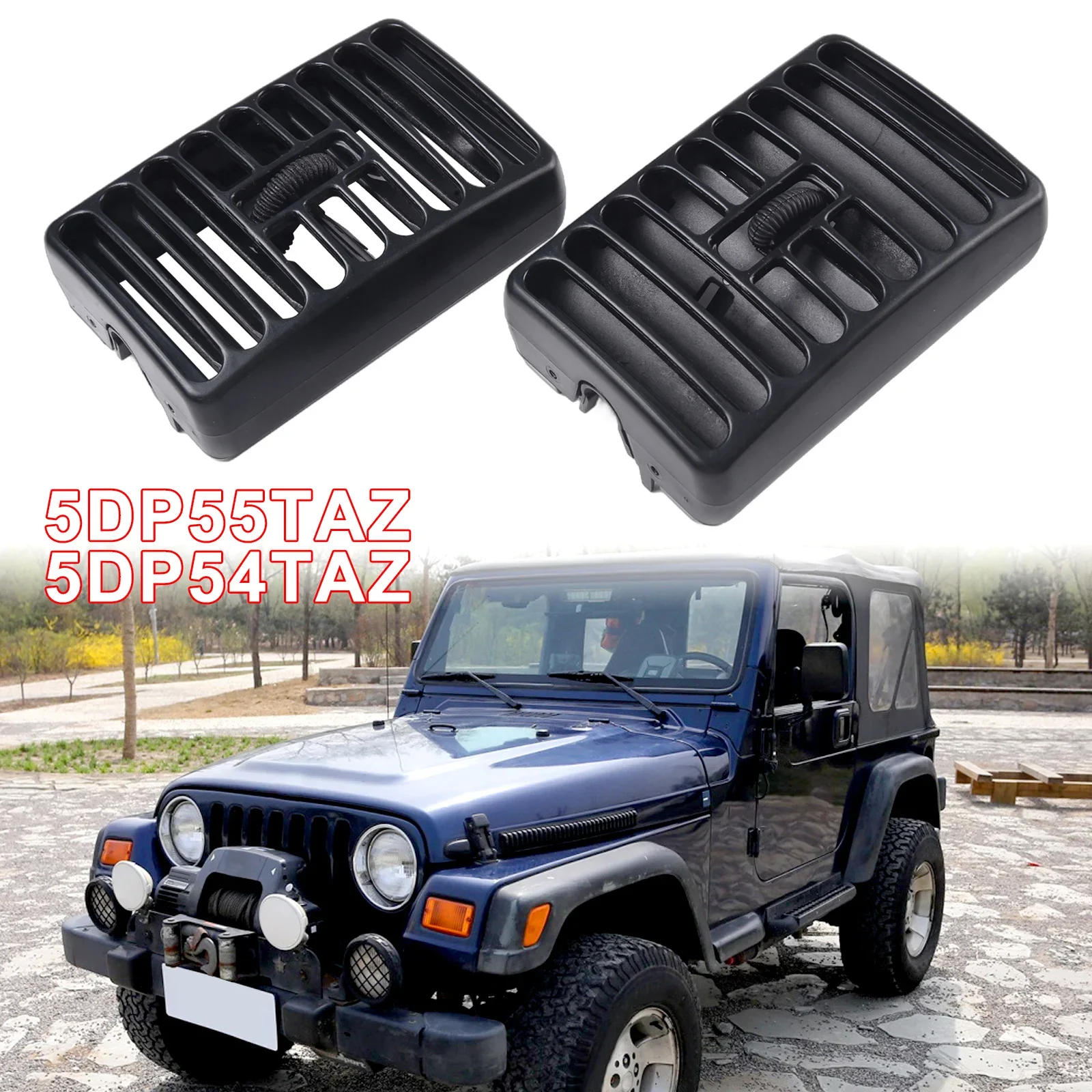 2pcs Car Dash Vent For Jeep For Wrangler TJ 1997-2006 5DP55TAZ 5DP54TAZ Dashboard Air Vents Car Air Conditioning Equipment