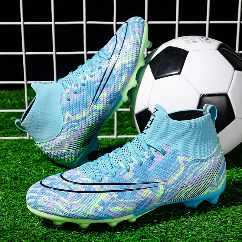 

High Top Soccer Shoes TF Nail Artificial Grass Men's Outdoor Sneakers Training Shoes Indoor Five-a-side Sports Shoes