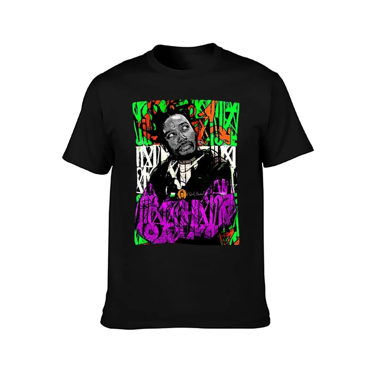 Dirty Graffiti Green and Purple T-Shirt, Summer Casual Cotton Tee, Oversized Streetwear Tops, Vintage Graphic Print, 100% Cotton