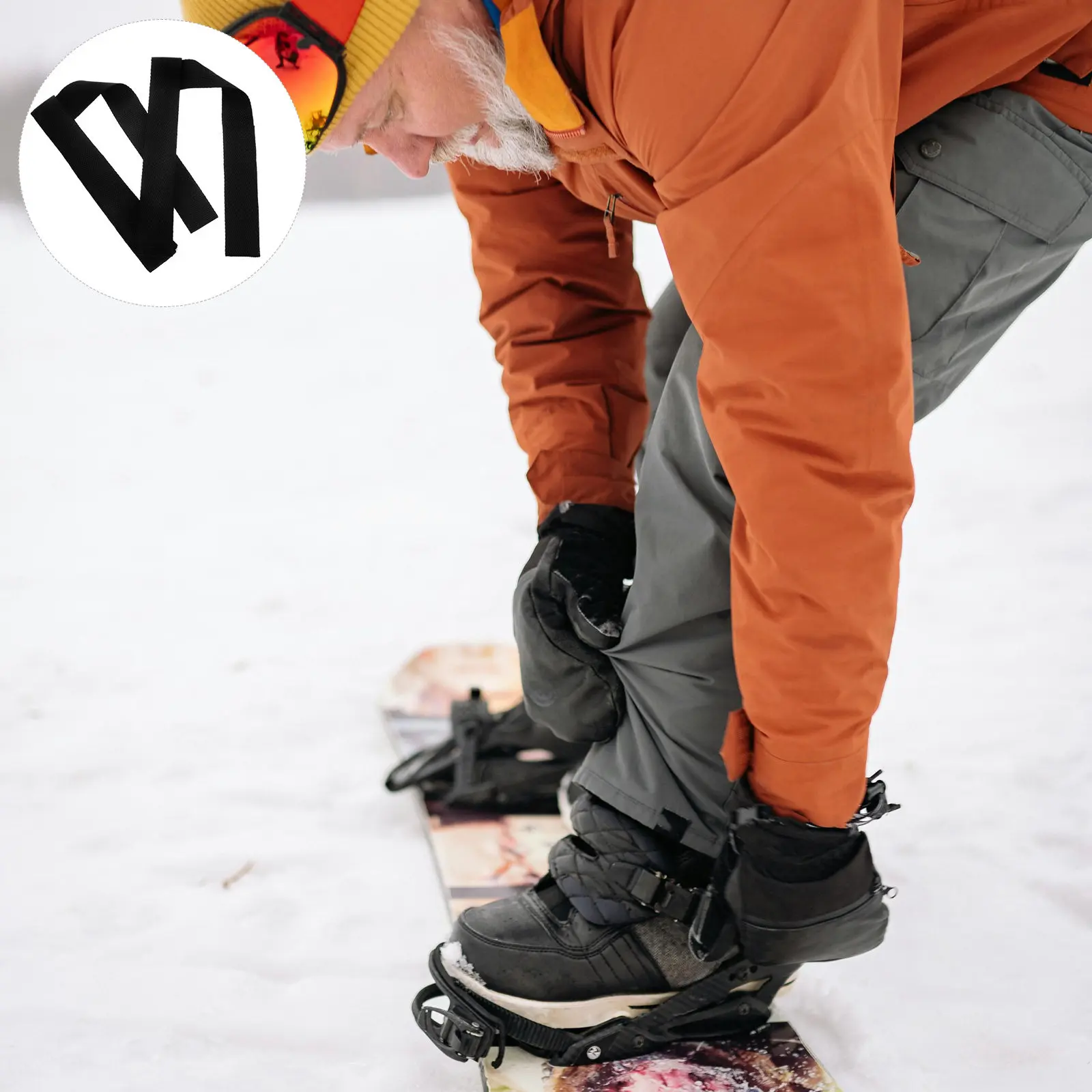 

Пара мягких и удобных сменных ремней для крепления к лыжам/сноуборду, стабильные фиксирующие ремни для голеностопа