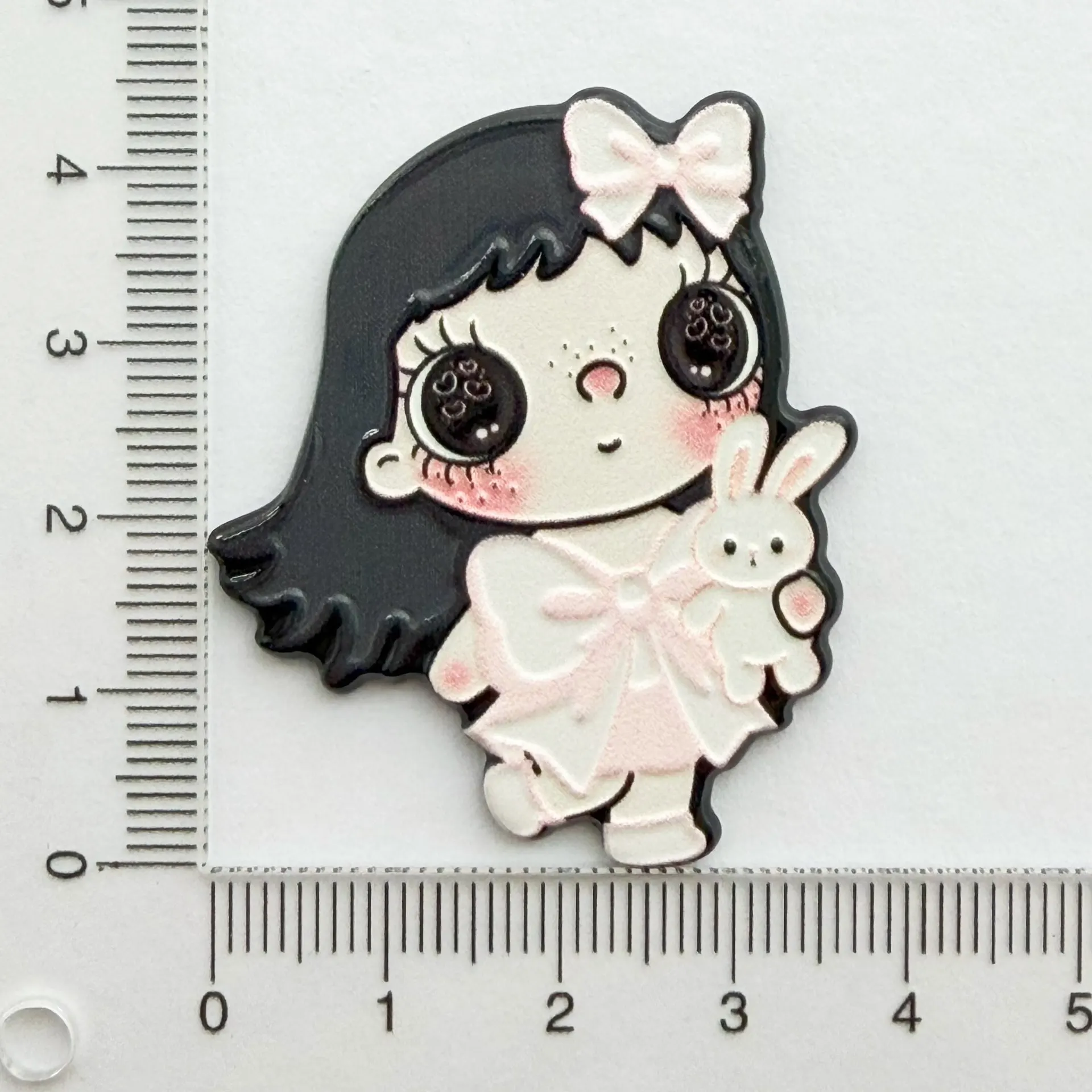 5pcs [Large] embossed cute little jade yuy patch DIY hair clip brooch refrigerator sticker accessories gift view 2