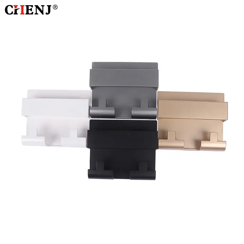 1pcs Multifunction Paste Style Phone Charging Holder Bracket Wall Mount Phone Stand Remote Control Organizer Storage Box