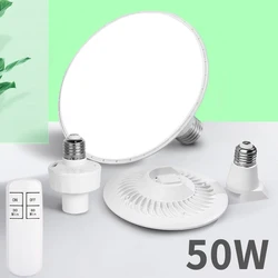 50W 40W 30W UFO LED Bulb Lights E27 Smart Ceiling Lamp LED Bulbs 110V 220V Remote Control Timing Function Indoor Lighting Room