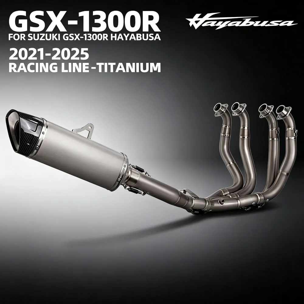 For Suzuki Hayabusa GSXR1300 GSX-R1300 Gen3 2021-2026 Motorcycle Exhaust Full System Kit Racing Manifold Line Connect Muffler