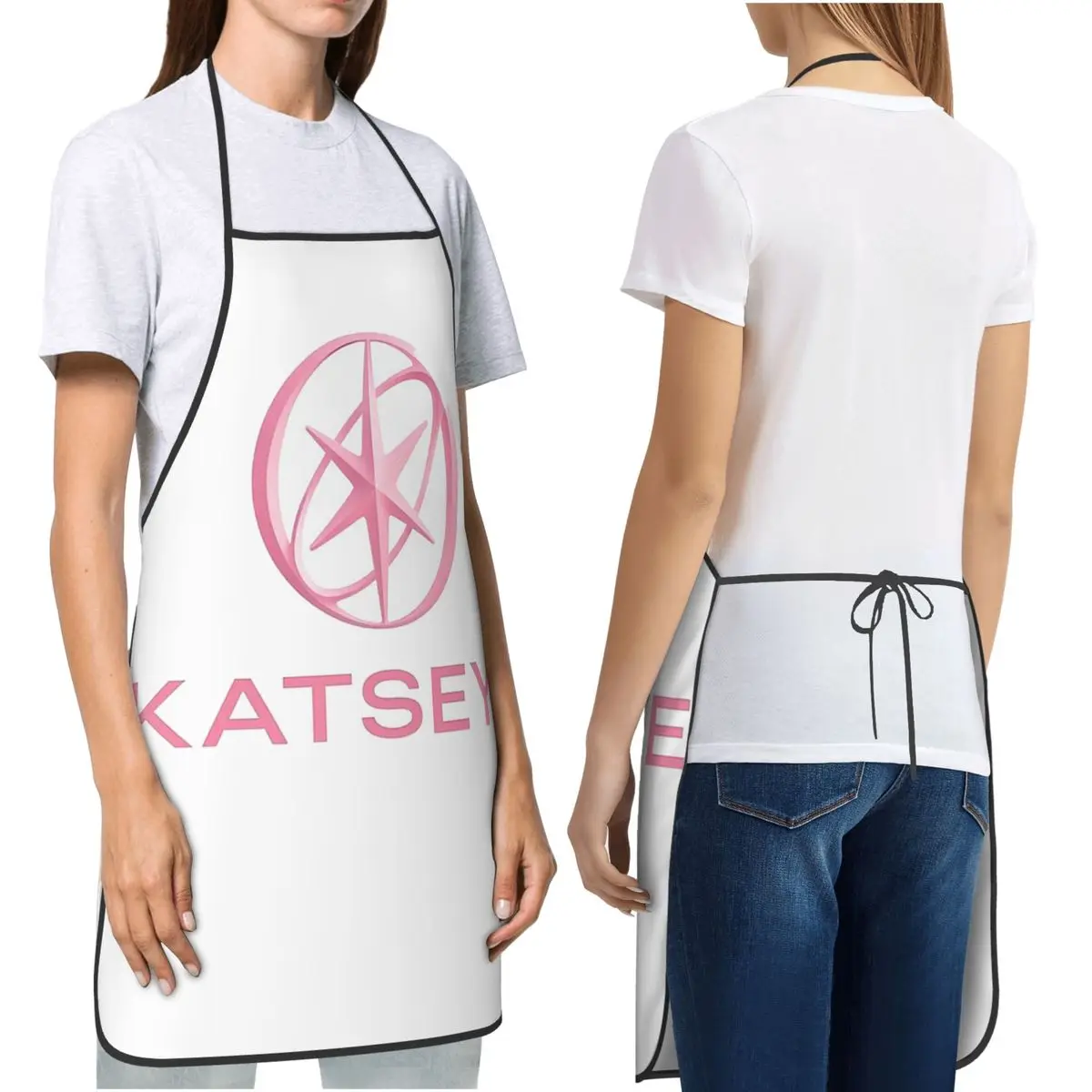KATEYE Kpop Group Apron Chef Cooking Cuisine Tablier Bib Kitchen Cleaning Pinafore for Women Men Gardening