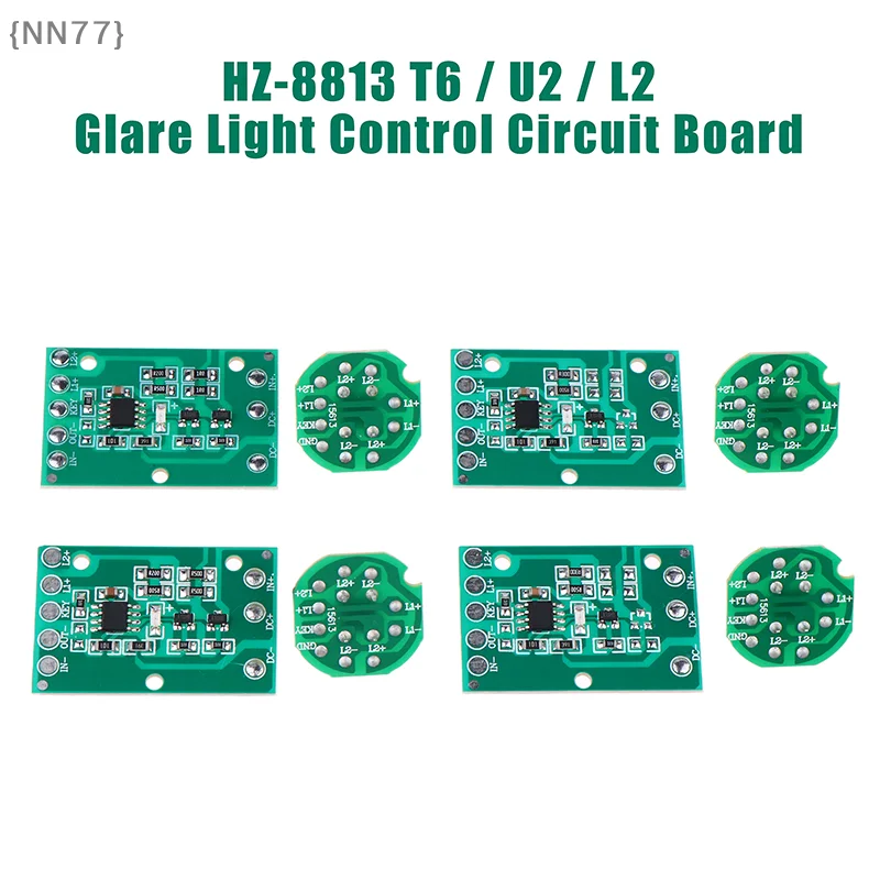 【Ja】T6/U2/L2 LED Driver Board - HZ-8813 Glare Control Circuit with 3/5 Gears, Flashlight Electric Plate