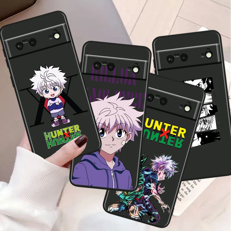 Hunter×Hunter Animation Shockproof Cover For Google Pixel 8 7A 6A 5A 5 4 4A XL Pro 5G Black Phone Case Soft Fundas Capa