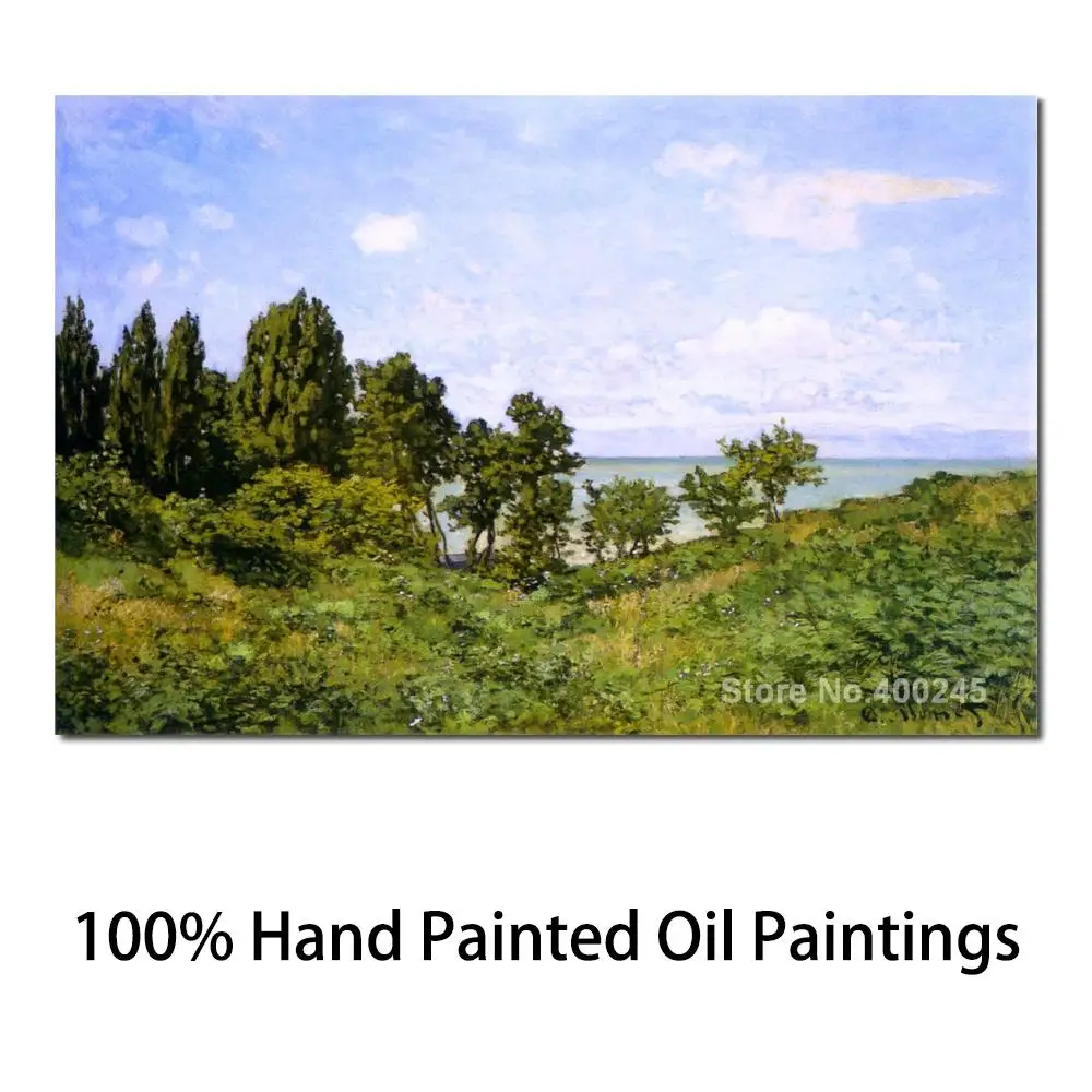 

Canvas Art Online Claude Monet Paintings by The Sea High Quality Hand Painted