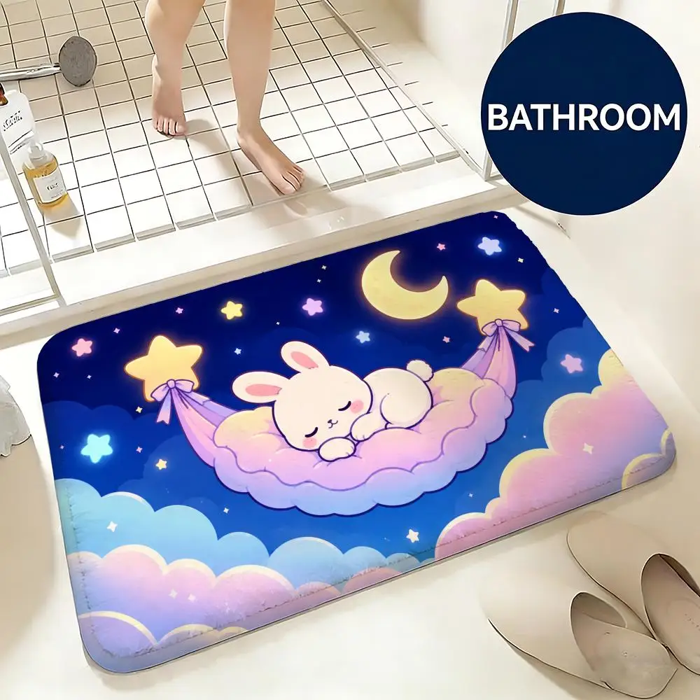 Sleepy Sky Haven Floor Mat Non-Slip Absorbent Doormat Bathroom Bedroom Home Decor Rug