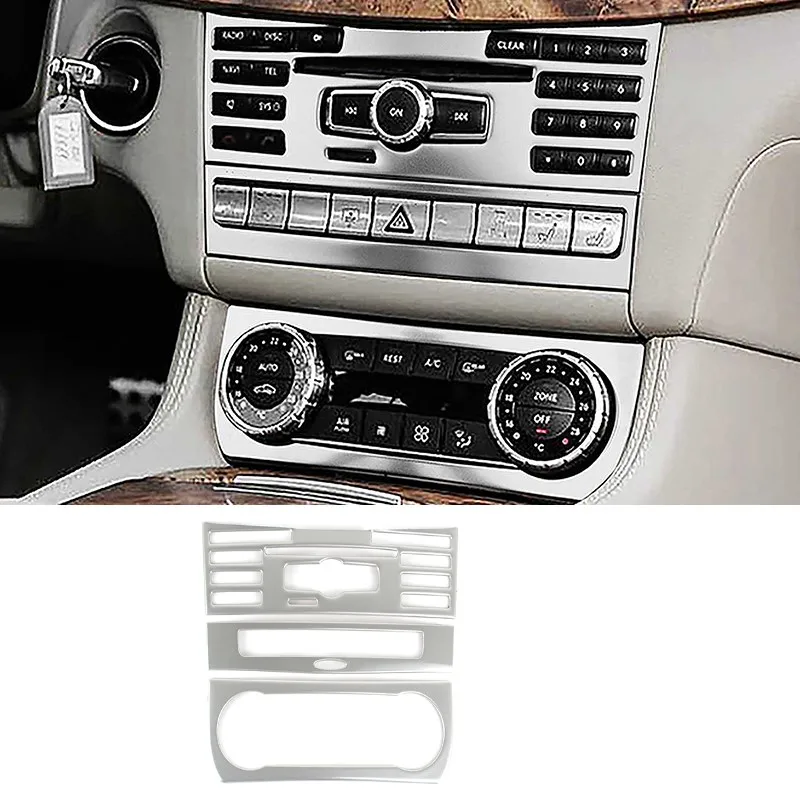 

Car Accessories Center CD Control Panel Frame Cover Decorative Trim For Mercedes Benz CLS W218 2012-2013 Stainless Steel Sticker