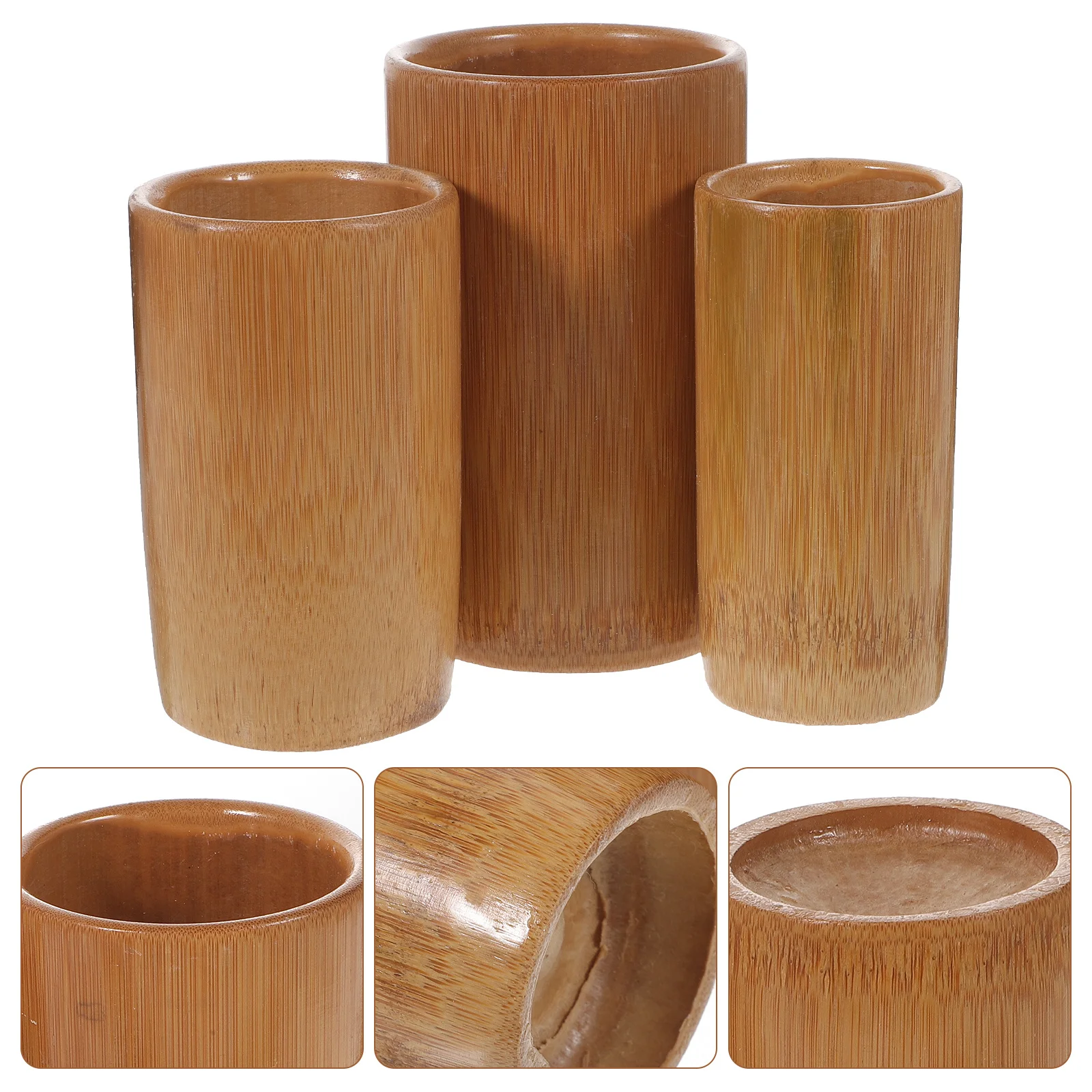 

3Pcs Bamboo Cupping Tools Strong Adsorption Reusable Therapy Cups for Home Massage Body Care Reliable Bamboo Cupping Can