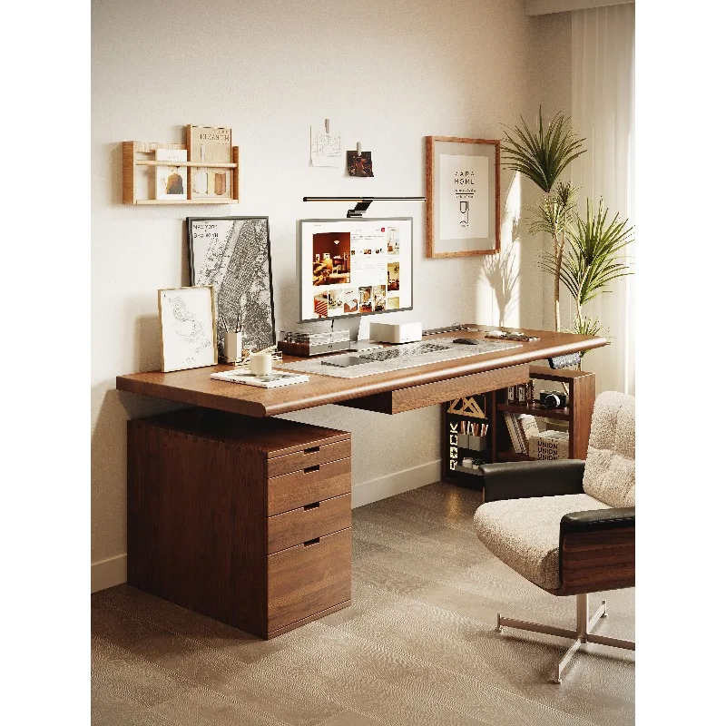 

Solid wood electric lifting table with drawers cabinet e-sports table computer table study desk desk