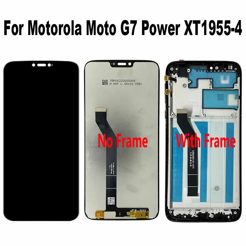 For Motorola Moto G7 Power XT1955-4 XT1955-7 LCD Display Touch Screen Digitizer Assembly For Moto G7 Power XT1955-5 XT1955-6