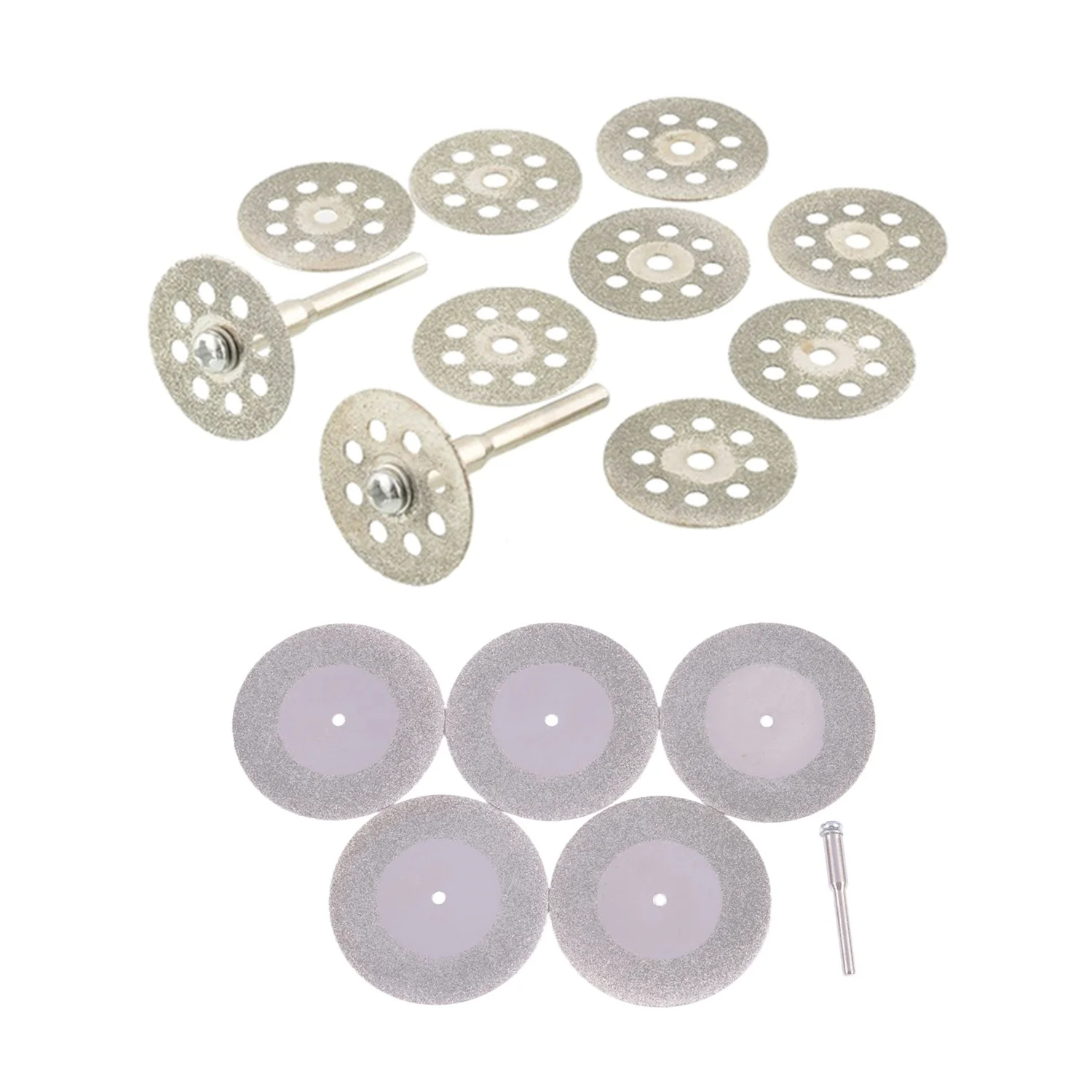 ABGR-10PCS Mini 22 مللي متر قرص قطع الماس شفرة المنشار مطحنة ورقة و 5 قطعة 50 مللي متر أقراص قطع الماس ومثقاب الخشب