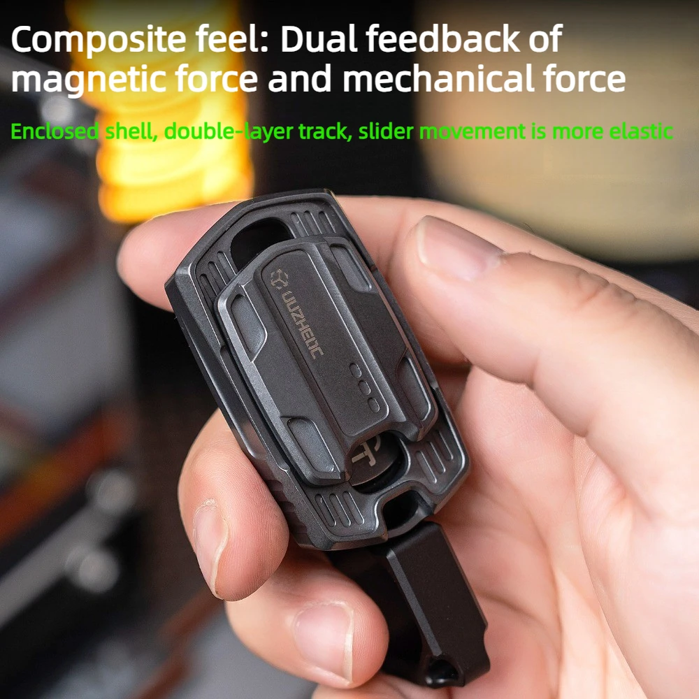 JUZHENEDC Qianji Pro Mechanical Dingding Magnetic Composite Fingertip Card Pusher Desktop Decompression Toy