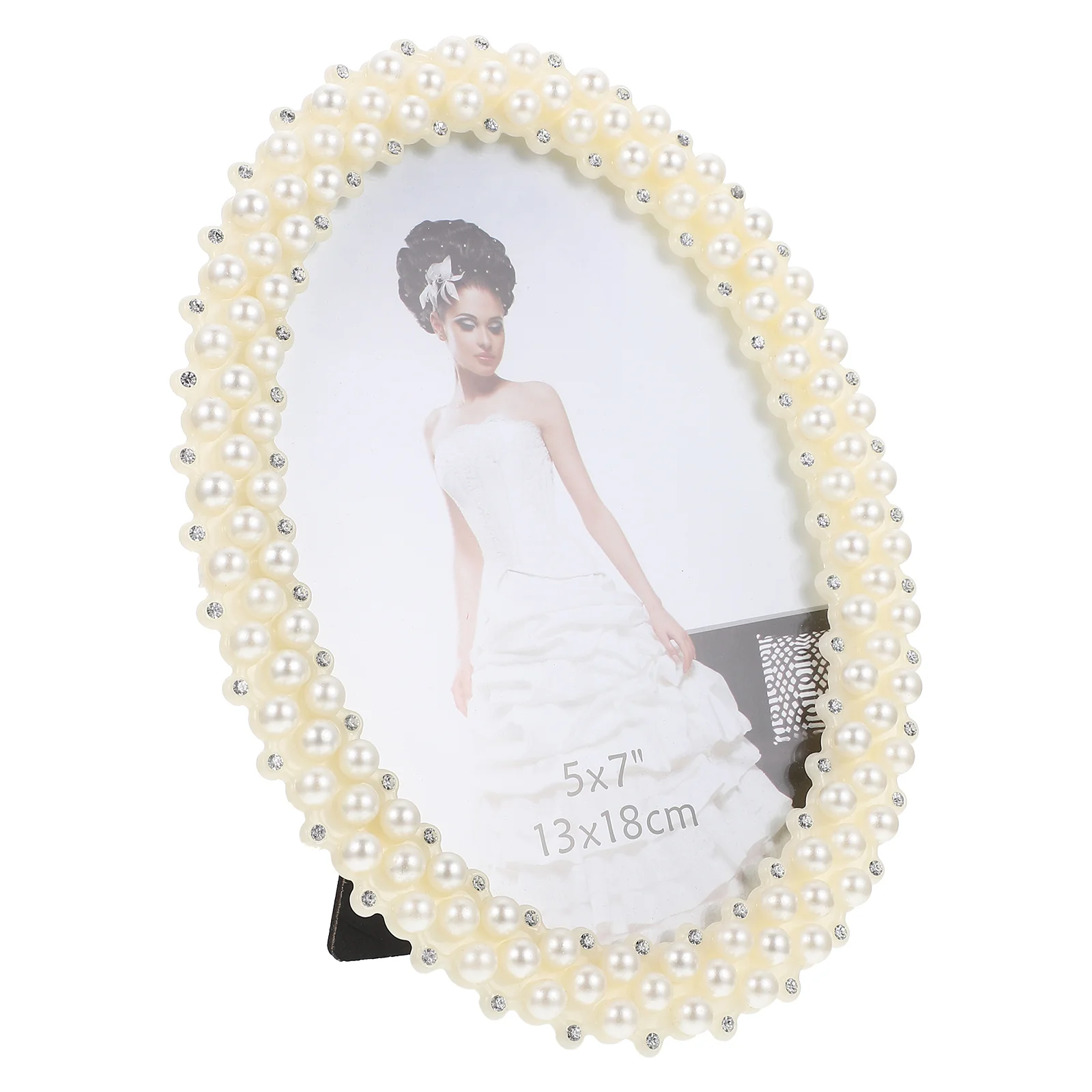 Photo Frame Wedding Vintage Oval Style Picture Holder Exquisite Display Desktop Decorative Stand