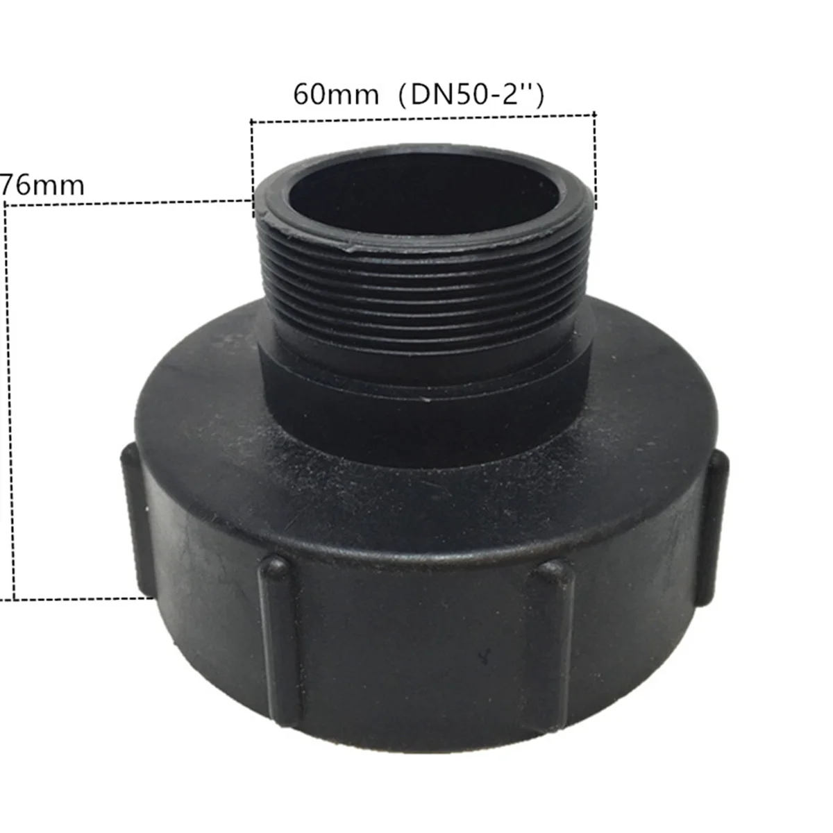 IBC Tote Adapter IBC Water Tank Hose Drain Adapter S100X8 to 2 Inch Replacement Valve Adapter