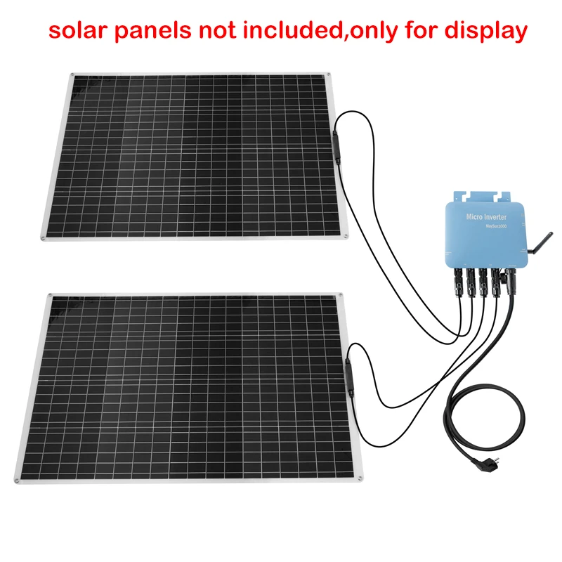 Imagem -04 - Inversor Inteligente Micro Painel Solar Inversor de Onda Senoidal Pura Inversor on Grid Tie 110v 220v ac 20v60v Mppt 1200w 1500w