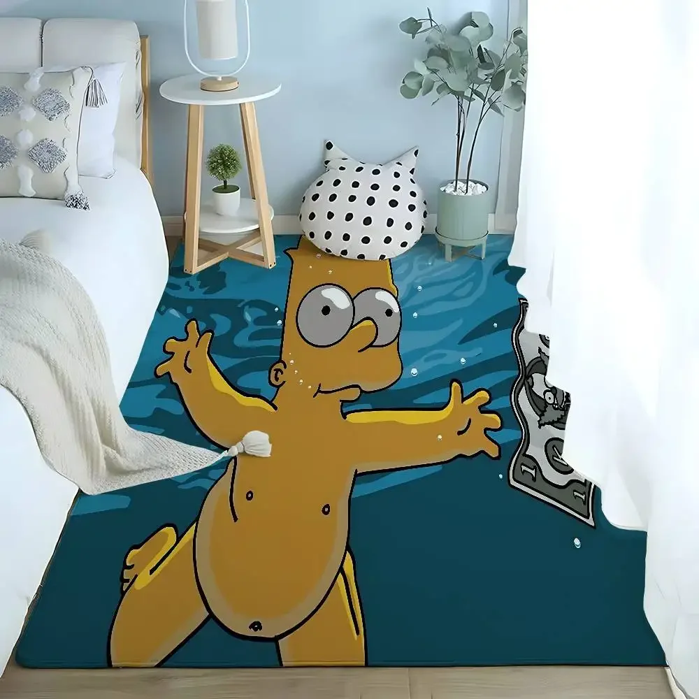 T-Thes Simpsons Floor Mats Home Laundry Rug Carpet For Living Room Decor Lounge Area Anti-slip Foot Mat Entrance Doormat