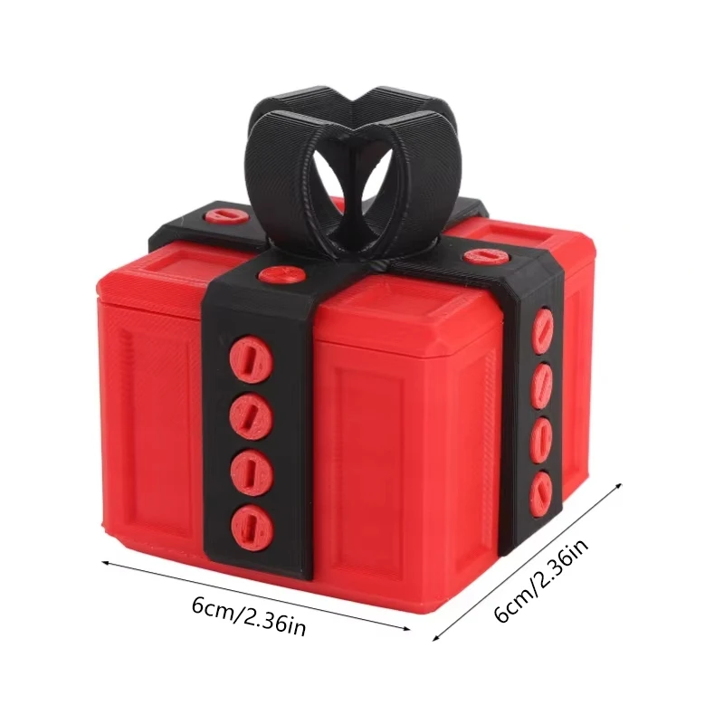 Annoying Gift Box with Screws Large Annoying Gift Boxes Prank Screw Box 3D Printed Figurines & Miniatures Card Container Gift image 5