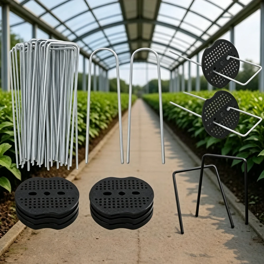 100/60/40pcs Metal Garden Stakes U-Shape Landscape Staple Ground Nail Fence Film Tents Securing Pegs Sod Pins Gardening Tools