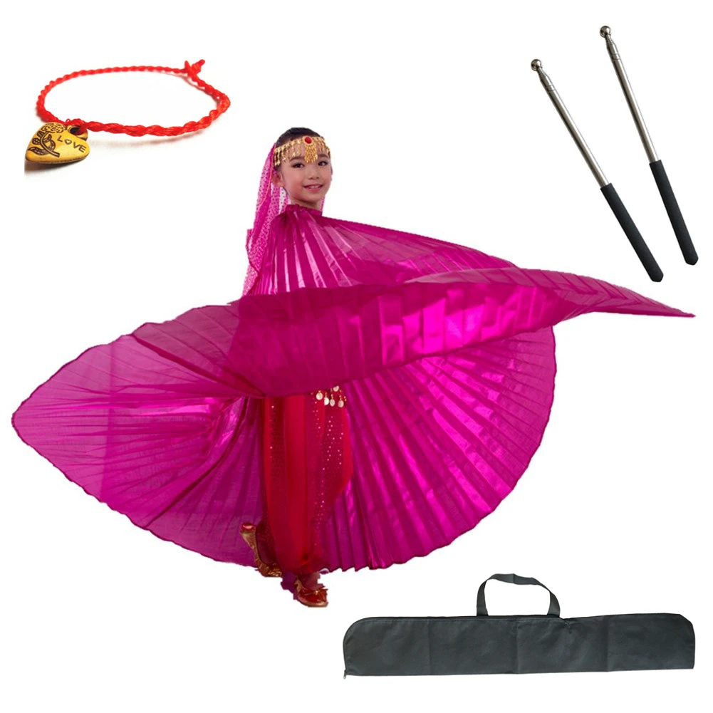 Belly Dance Wings Costume Belly Dance Cloth Dancing Costumes Bellydance Egypt Isis Wings for Children Girls Kids Adults Gold