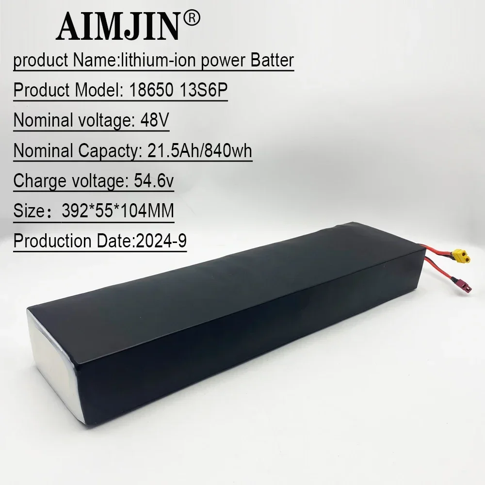 

18650 13S6P Lithium-ion Battery Pack 48V 21Ah High-power Rechargeable Battery For KUGOO M4 Pro Electric Scooter Battery