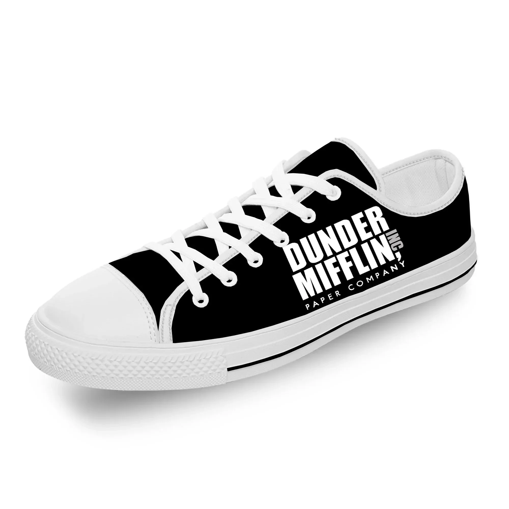 The Office TV Show Low Top Sneakers Mens Womens Teenager Dunder Mifflin Paper Casual Shoes Canvas Shoe Cosplay Lightweight shoe