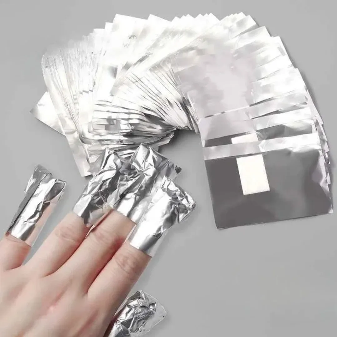 Aluminium Nail Foil Polish Remover Wraps 50pcs 100pcs